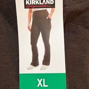 Kirkland Signature High-Waist Brushed Mini-Flare Pants - Brown XL NWT